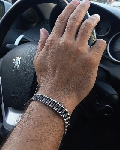 دستبند مردانه رولکس ROLEX | استیل رنگ ثابت